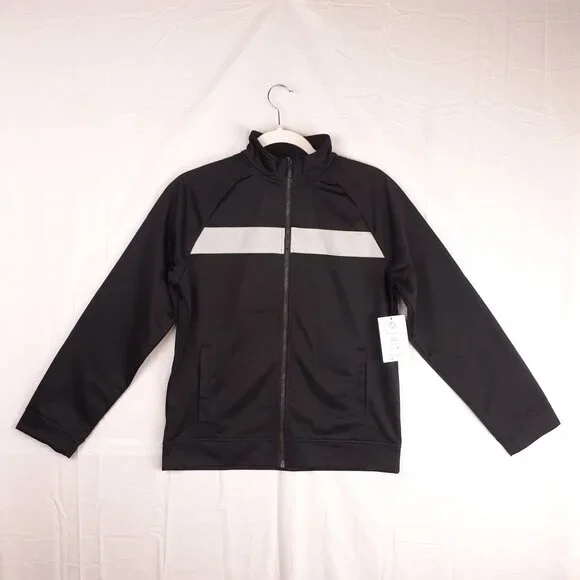 Athletic Works Boys Full-Zip Black Jacket With Reflective Stripe XL ,L - Picture 11 of 11
